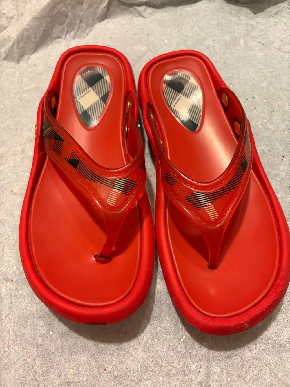 Burberry Woman Thong Flat Shoes Size 39 - Picture 2 of 12